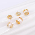 18k Gold Plated 10mm Bead Caps Flower Bead Cap Brass Jewelry Beads and Findings