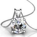 CAOSHI Refine Round CZ Rabbit Ears Necklace Pendant Shiny Zircon Silver Bling Bling Crystal Necklace Women