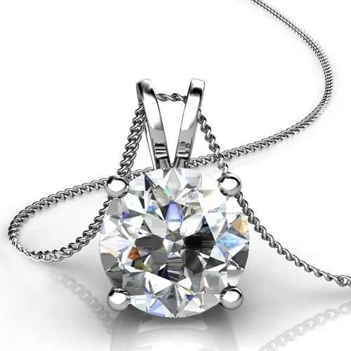 CAOSHI Refine Round CZ Rabbit Ears Necklace Pendant Shiny Zircon Silver Bling Bling Crystal Necklace Women