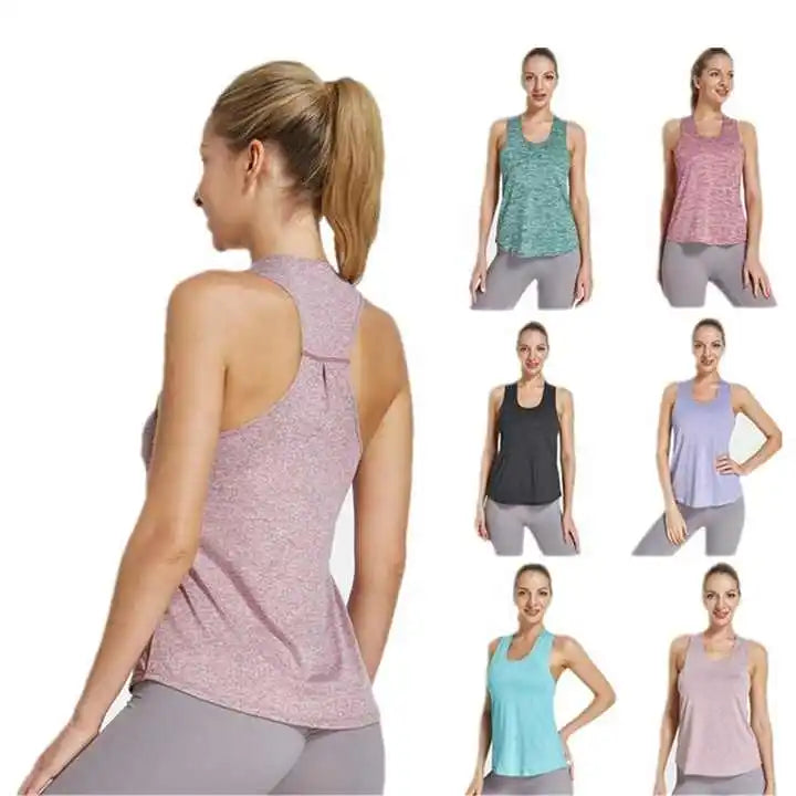 Wholesale Women Woman Girl logo Custom Workout Fitness Quick Dry Blank Yoga Gym Bodybuilding Singlet tank Top Women's tank Tops