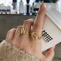 Wholesale Alloy 2pcs Silver Gold Star Rings for Couples