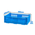 LEADLOONG Eco-friendly Folding Plastic Crates 600*400*220MM 40-60KG Capacity Customized Color Home Office Storage