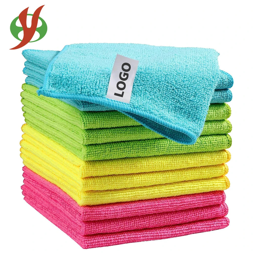Wholesale Microfiber Cleaning Towel - Color-Coded Multipack for Kitchen/Car/Office Use