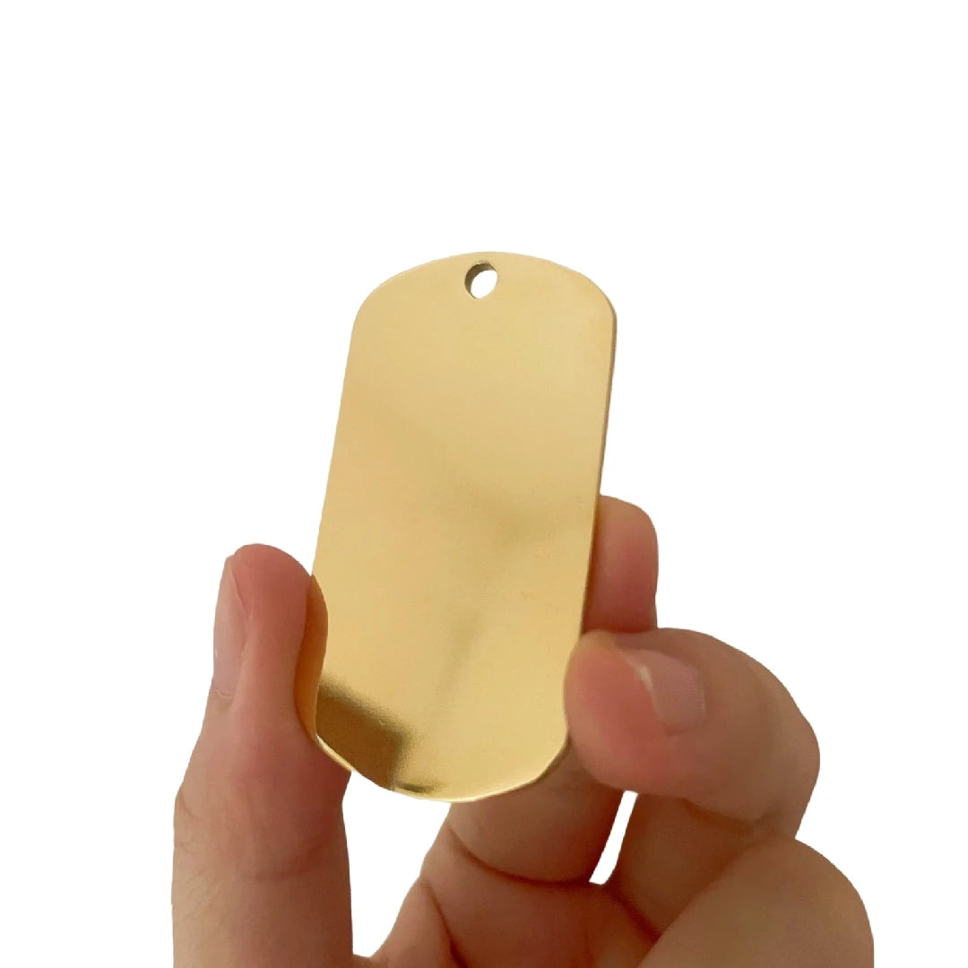 Name Tag Blank Stainless Steel Fiber Laser Engraving Metal Pendant Blank Tag