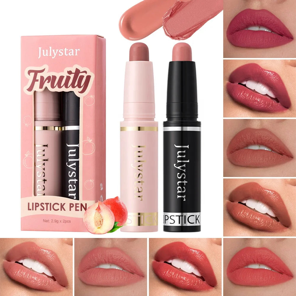Julystar Best-Selling Matte Lipstick Set Fashionable Moisturizing Long-Lasting Waterproof Vegan Lipstick Fruit-Flavored Beauty