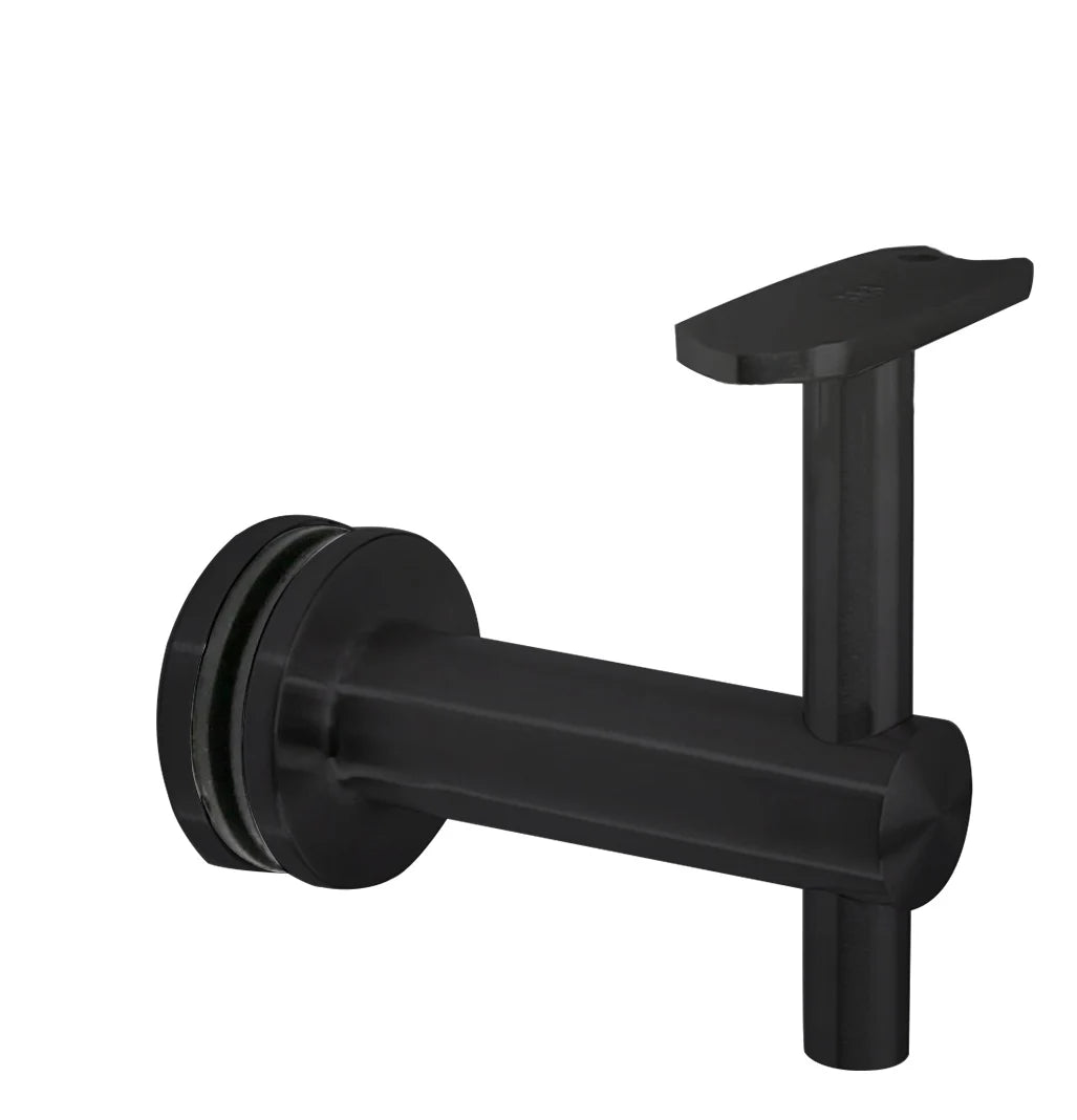 Condibe Stair Glass Fence Adjustable Stainless Steel Black Railing Handrail Bracket