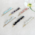 Eco-Friendly Polished Natural Crystal Gravel Chip Stone Healing Stones Hairpin Hair Clip