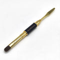 Popular Gold Color Metal Dual Ended Tap Poly DAP Gel Nail Brush for Acrylic Powder with Nylon Oval Brush