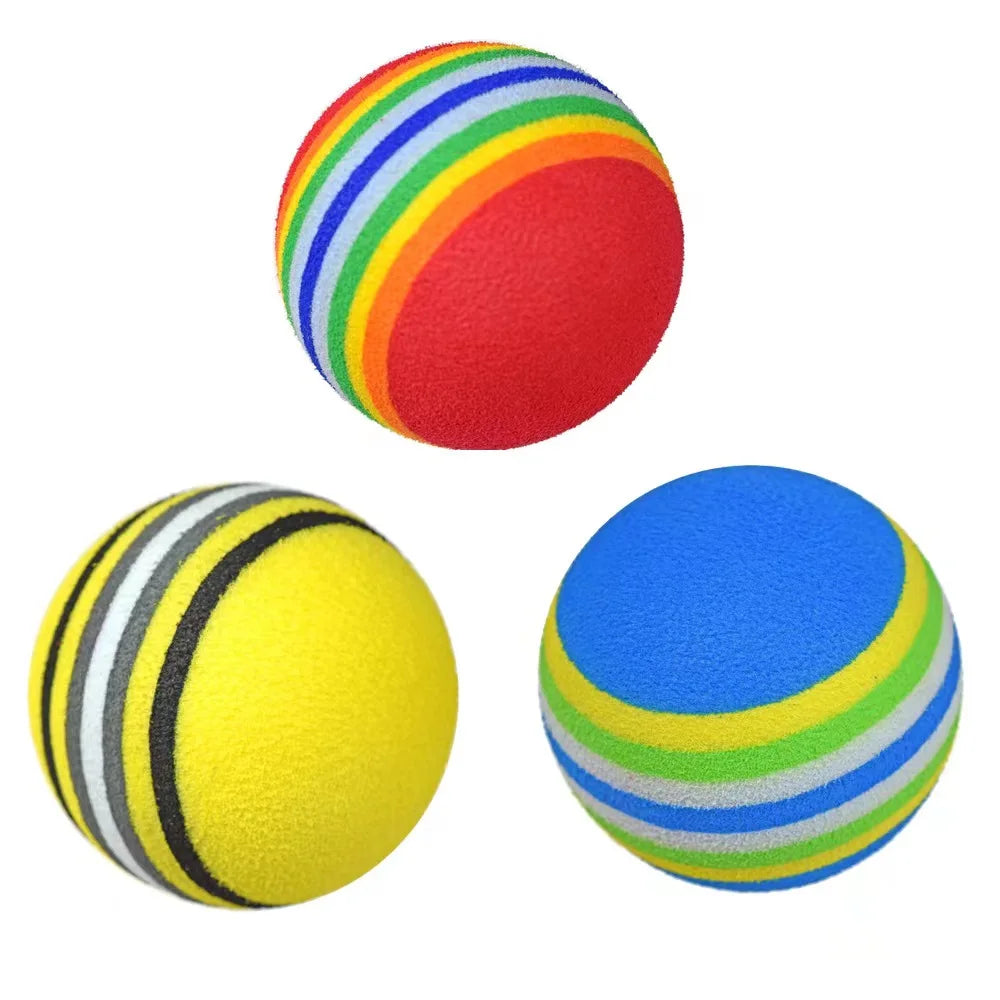 Wholesale Indoor Practice Golf Ball EVA Rainbow Foam Ball Elastic Sponge Training Tool Children's Toy