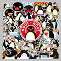 50PCS Factory Hot Selling Decorative Stickers Custom Printed Cartoon Cute Waterproof Kawaii Pingu Stickers