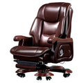 Leather CEO Office Chair With Massage Pedal Reclining Ergonomic