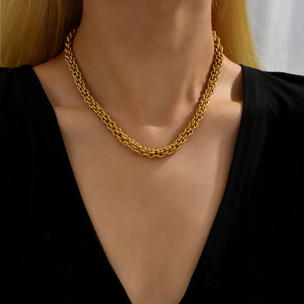 Corn Chain Wholesale Fashion Chain Simple Factory Price Gold Black Women Men Jewelry Popcorn Chain Necklace