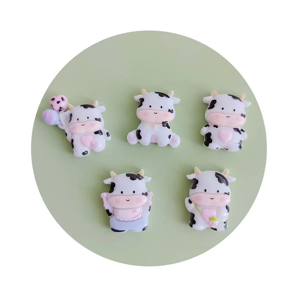 Cow Animal Resin Beads for Beaded Mobiles Bookmarks Earrings Bracelet Necklace Kits DIY Toys for Kids Girls