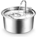2024 Stainless Steel Cat Water Fountain 3.2LPet Water Dispenser Automatic Cat Fountain USB Charging Cat Products