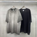 2025 Summer Heavyweight Retro Washed Mens Boxy T Shirt Round Neck Custom Screen Printing Logo Cotton Fabrics for Mens T-shirt