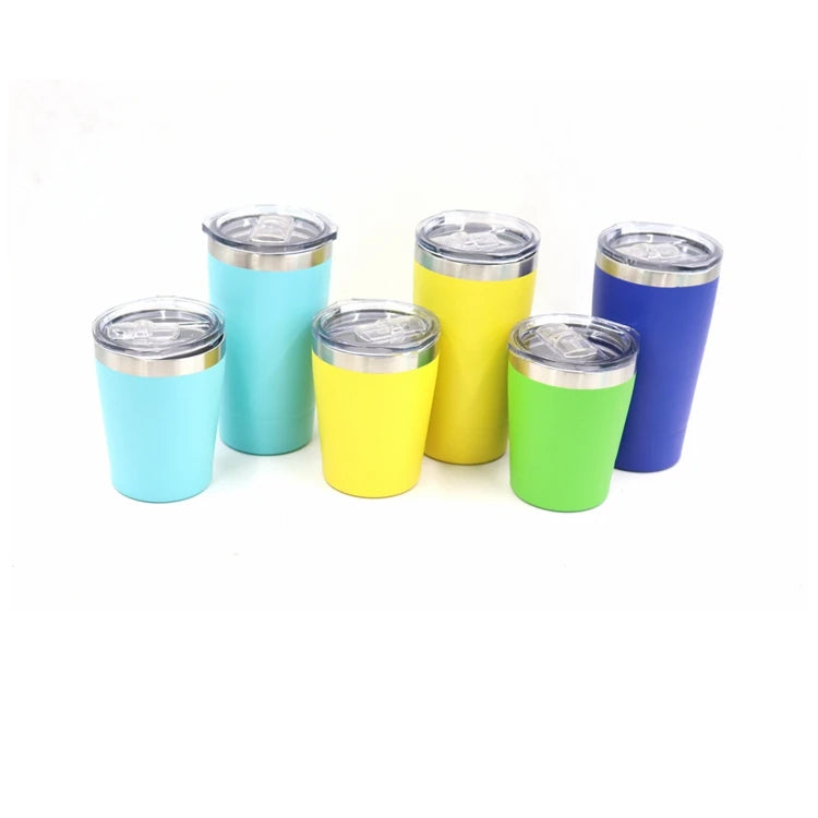 Watersy 12oz Sublimation Blanks Double Wall Stainless Steel Insulated Slim Kids Tumbler Cups with Silicon Straw for Kids 8oz