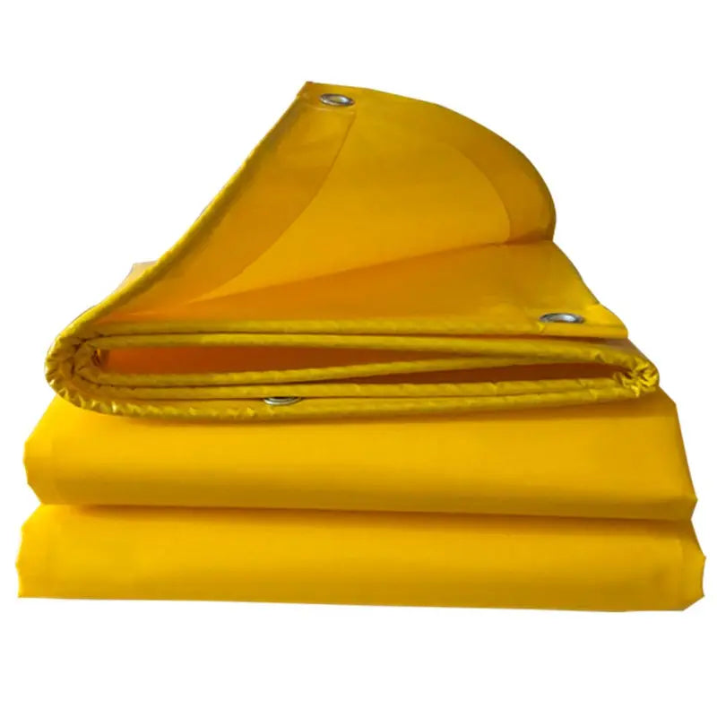 600gsm Yellow PVC Waterproof Tarpaulin Canopy Rain Shelter Covering Garden Vehicles Courtyard Windproof Awning Cover