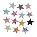 Good Quality Hot Sale 6cm Size Colored Hotfix Rhinestone Star Patch Iron on for Clothes Bag Shoes