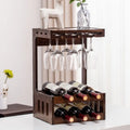 Modern Outdoor Wine Rack Home Furniture Wooden and Steel Display for Liquor Wine & Bar for Store or Home Use