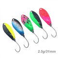 Fishing Lure 2.5g 30mm Mini Metal Spoon Area Trout Colorful Brass Copper Bait Freshwater Stream Tackle for Chub Perch Salmon