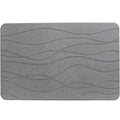 Bulk Various Size Gray Bath Mat Non-slip Quick Dry Diatomaceous Earth Carve Stone Shower Mat for Bathroom Toliet Floor Entrance