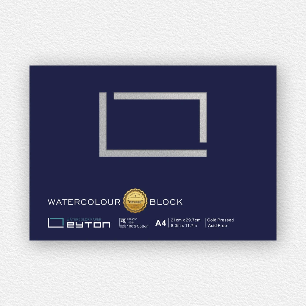 A4 Size 100% Cotton Watercolor Paper Cold Pressed LD6482 Watercolor Sheets Glued Side Painting Book Pad