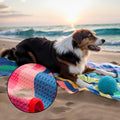 Custom Printed Microfiber Waffle Bath and Sports Beach Towel Recycled Sand-Free Microfiber for Pet Dogs Cats Novelty Pattern