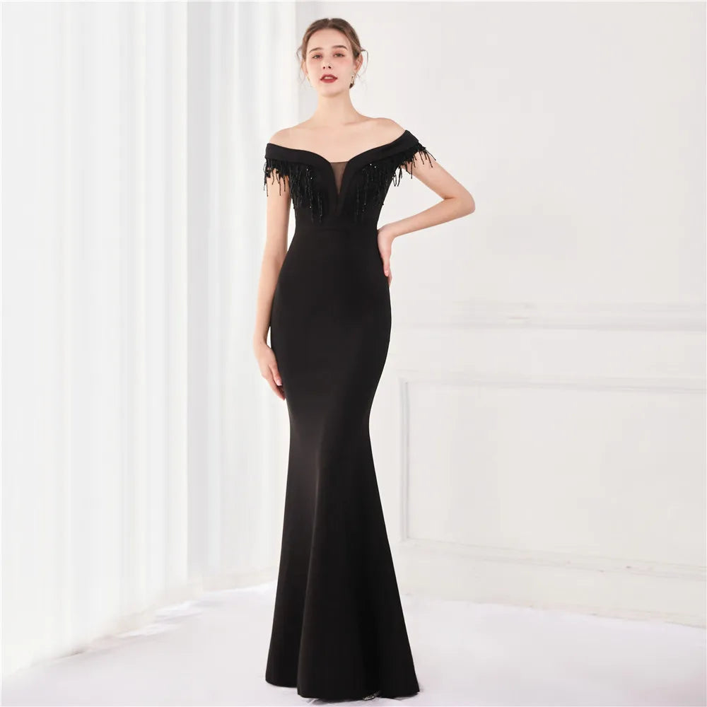 Hot Sale Slim Fit V Neck Elegant Formal Long Gown Club Party Bridesmaids Long Formal Dresses