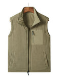 Wholesale Custom Winter Keep Warm Zip-up Polar Reversible Fleece Vest for Men Women
