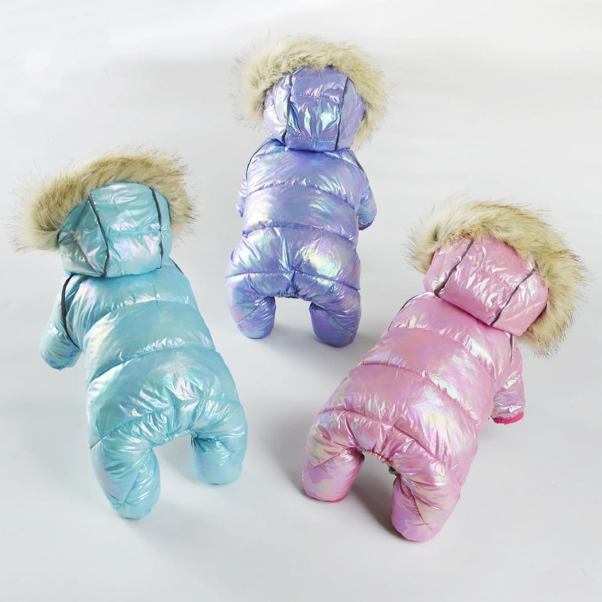 Autumn Winter New Dog Clothes Shiny Hooded Four Leg Hoodie Button Style Pet Clothing Pet Supplies Wholesale