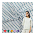 OEM YD Yarn Dyed 100% Organic Cotton Striped Jersey Fabric Knitted for T Shirt