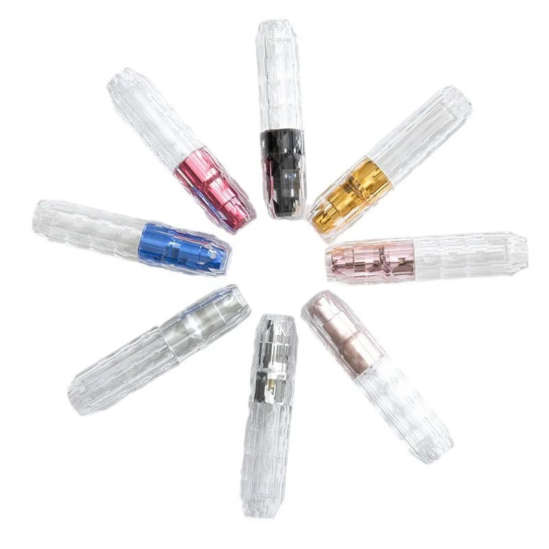Portable 5ml Square Acrylic Transparent Perfume Bottle Travel-Friendly Plastic PP Pure Dew Pump Sprayer Fillable Packaging