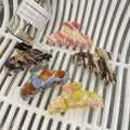 Elegant Large Shark Hair Clip Dazzling Color French Acetic Acid Clip Advanced Hair Accessories Sweet Temperament Floral Design