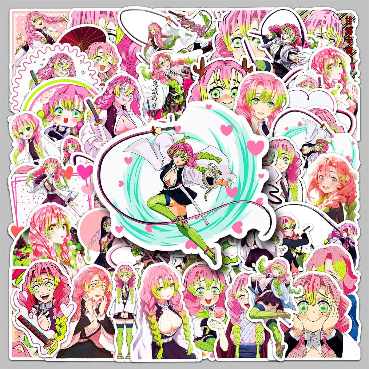50PCS Factory Hot Computer Stickers Cute Waterproof Kanroji Mitsuri Decorative Stickers