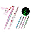YOUME 120g 160g 200g Metal Jig Fishing Lure Luminous 3D Eyes Fast Sinking Jigging Lure Saltwater Hard Bait With P
