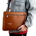 Factory Wholesale Vintage Envelope Leather Clutch Bag Crazy Horse Leather Laptop Bag for Men