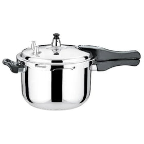 2021 Hot Sale Eco-Friendly U Shape Kitchenware 6L(24CM) Polished Stainless Steel 304/201 Pressure Cookers Black Bakelite Handle