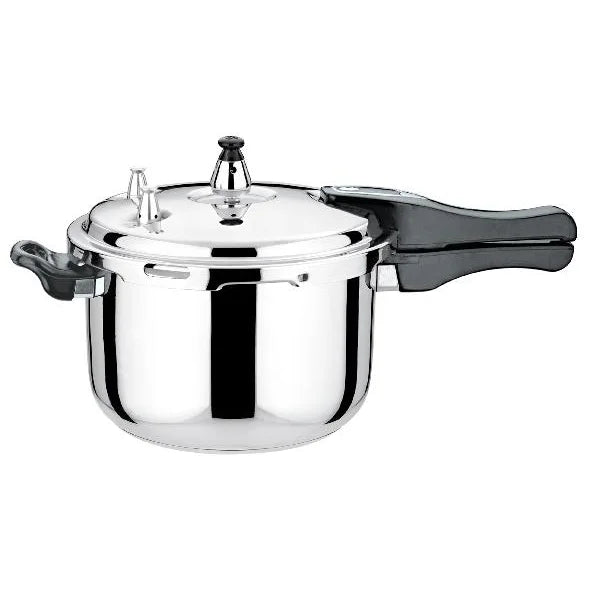 2021 Hot Sale Eco-Friendly U Shape Kitchenware 6L(24CM) Polished Stainless Steel 304/201 Pressure Cookers Black Bakelite Handle