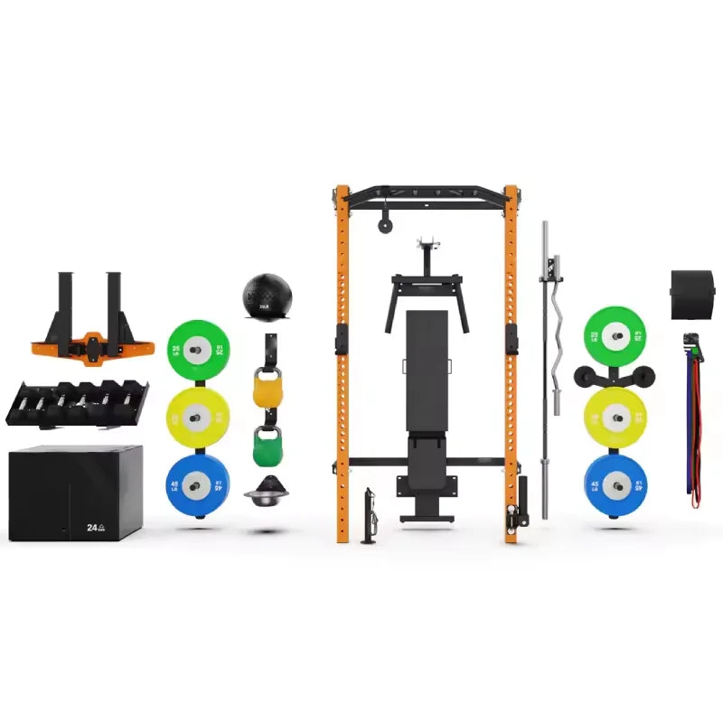 Folding Wall Power Rack for Gym Wall Mounted Folding Squat Rack with Customizable logo