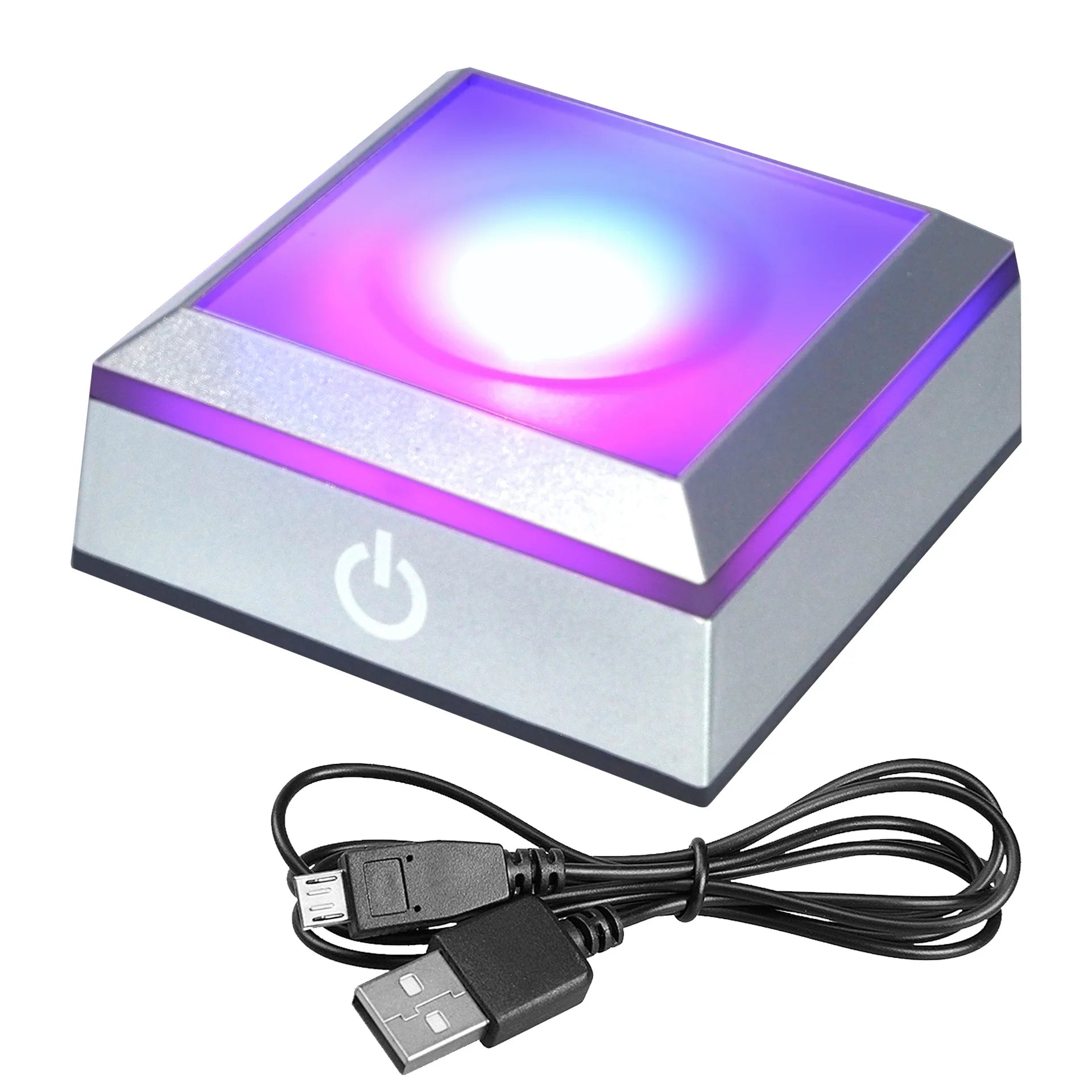 LED Lamp Bases for 3D Led Night Light Acrylic Black 3D LED Lamp Night Light Touch Base with USB Cable