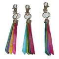 Designer Wrist Strap Pink Nylon Custom Polyester Short Keychain Lanyard With Logo Custom Satin Strap
