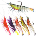 Luminous Lead Head Shrimp Bait Soft Prawn Lure with Hook 8cm/9cm Shrimp Jig Lures TPE Soft Baits