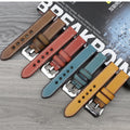Retro Top Grain Genuine Leather Watch Strap Soft 20/22/24mm Band with Stainless Steel Buckle Fashion Accessory