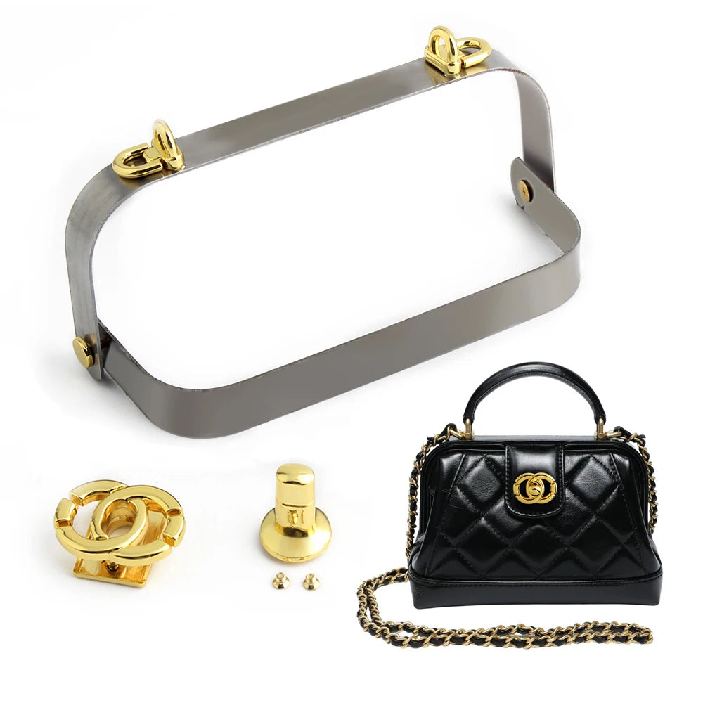 Internal Metal Doctor Bag Frame 12cm/19cm/23cm/28cm/30cm Durable Multi-Purpose Luggage Metal Frame Bag Closure Accessories