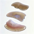 HY New Wholesale body scraping massage tool jade roller grey agate custom shaped facial jade gua sha