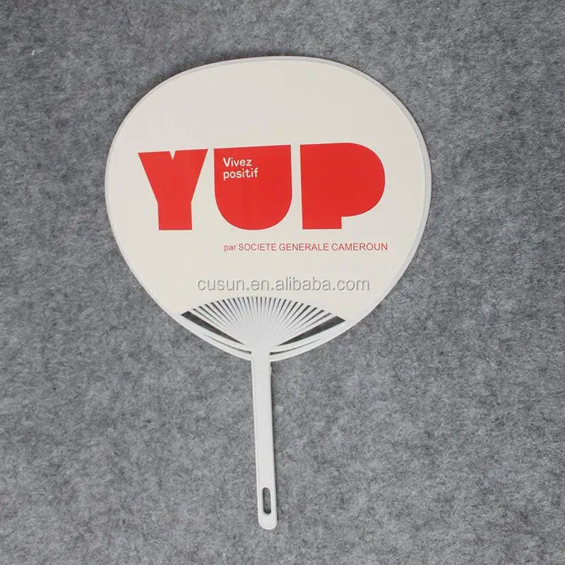 Promotional Customized logo Printed Durable Plain Plastic Hand Fan