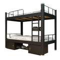Manufacturer Price  Kids' Beds for Teenagers and Boys Widened Stairs King Size Double Bunk Bed Frame with  Storage Wardrobe