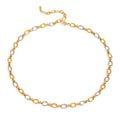 J&D Women's Stainless Steel Chain Link Necklace Trendy Punk Hip Hop Niche Design Simple Splicing Chains