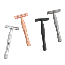 Metal Safety Razor Eco Razors Double Edge Shaving Razor with Brass Handle