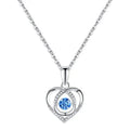 SC Dainty Valentine's Day Gift Necklace 2022 Fashion Romantic Silver Plated CZ Diamond Beating Heart Pendant Necklace for Women